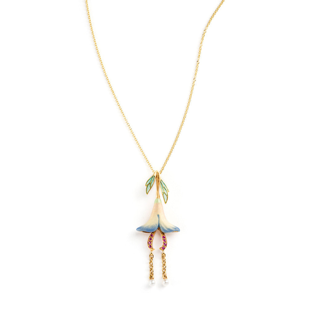 Blue Bell Drop Pendant by Masriera