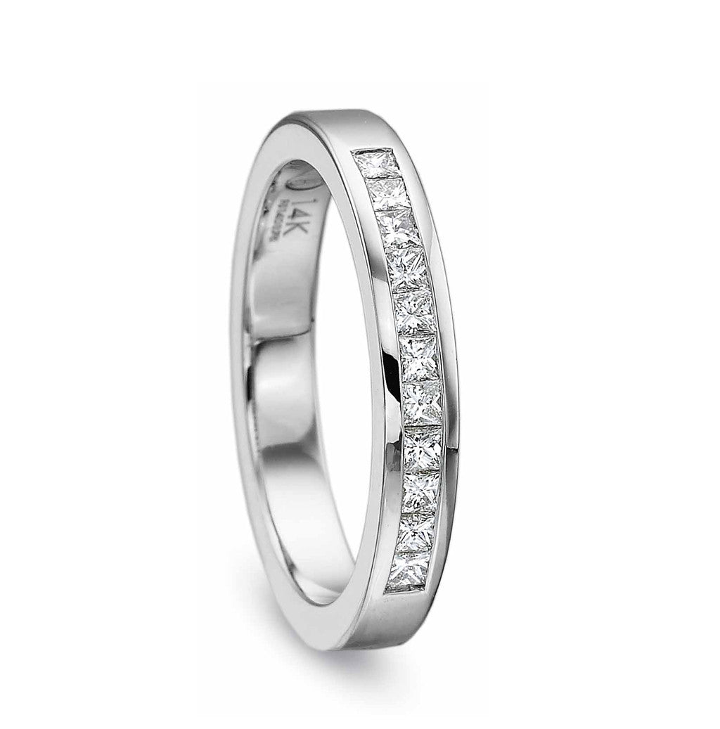 Channel Set Princess Cut Diamond Band