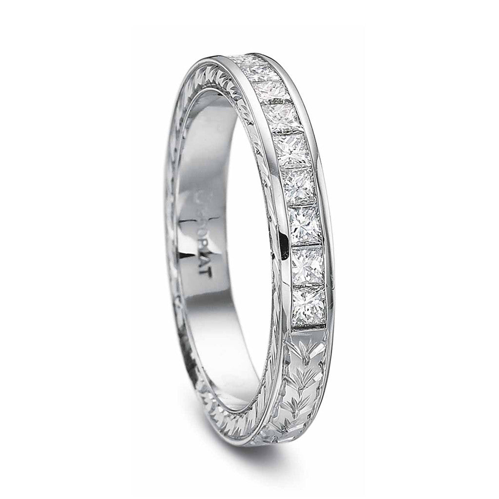 Eternity Band set with Princess Cut Diamonds