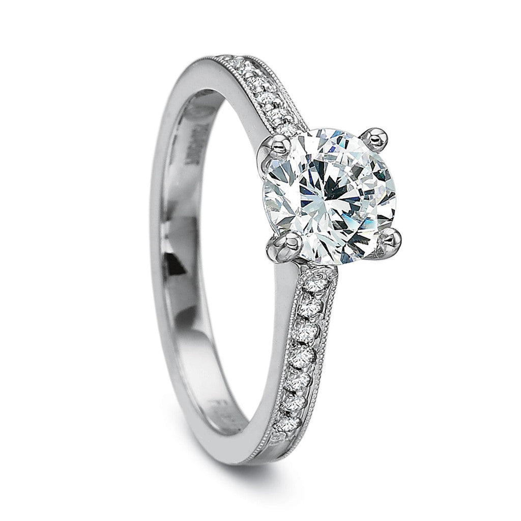 Diamond Shoulder Solitaire Mounting