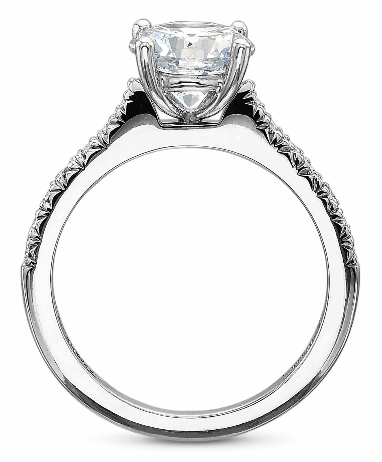 Diamond Accented Solitarie Engagement Ring
