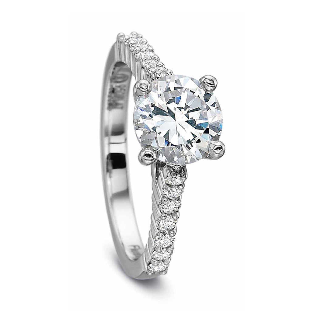 Cathedral Solitaire with diamond set sides