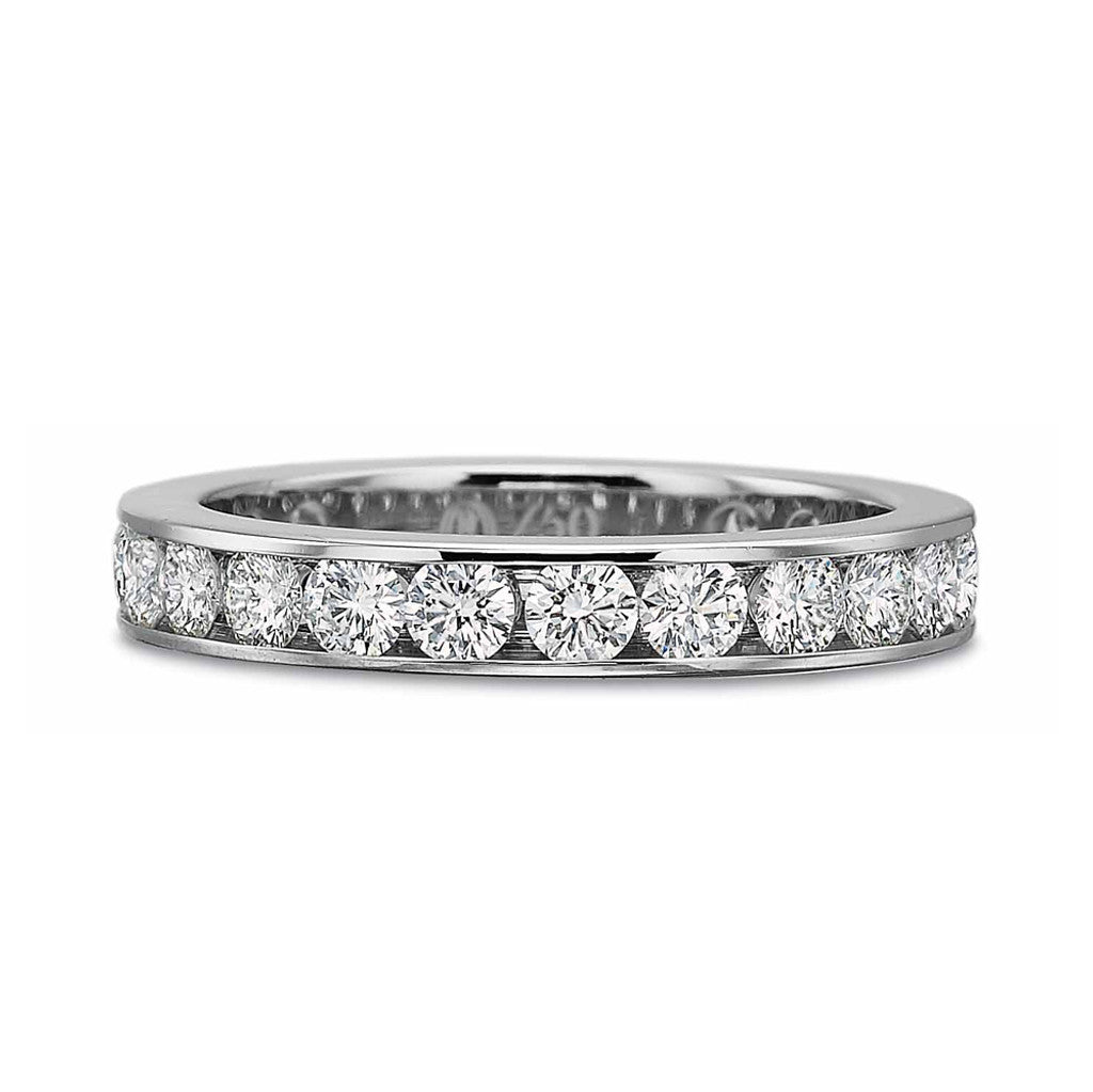 Platinum Channel Set Diamond Eternity Band
