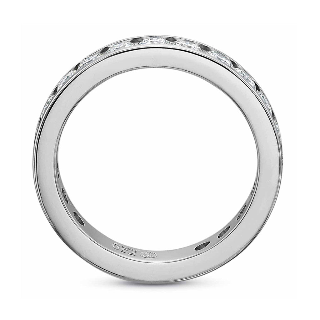 Platinum Channel Set Diamond Eternity Band