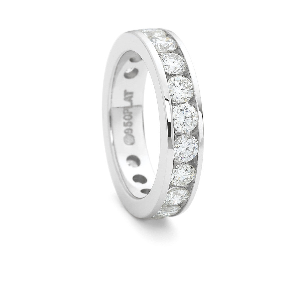 White gold and diamond eternity band