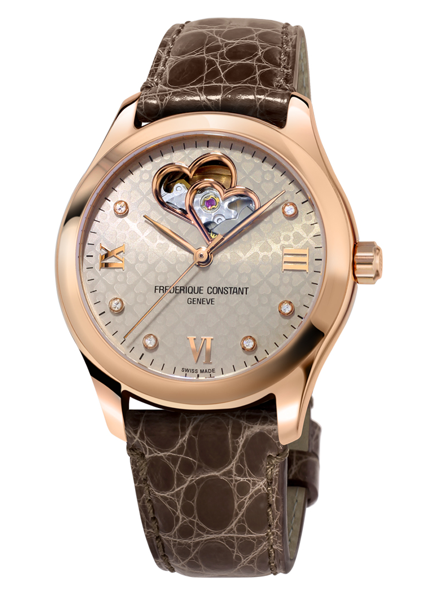 Ladies Automatic Double Heart Beat Time Piece  FC-310LGDHB3B4 by Frederique Constant