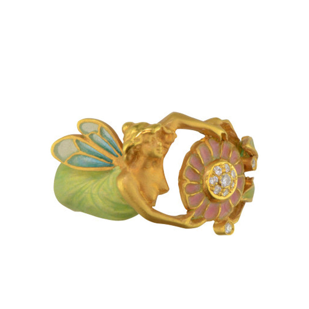 Mermaid Enamel Ring By Masriera