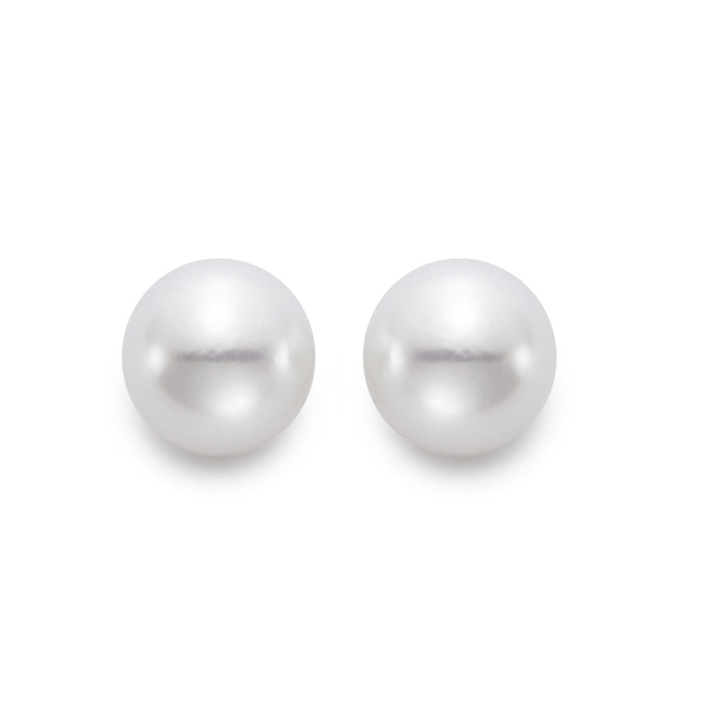 Akoya Pearl Studs set in 18k white gold, perfect for the Bride.