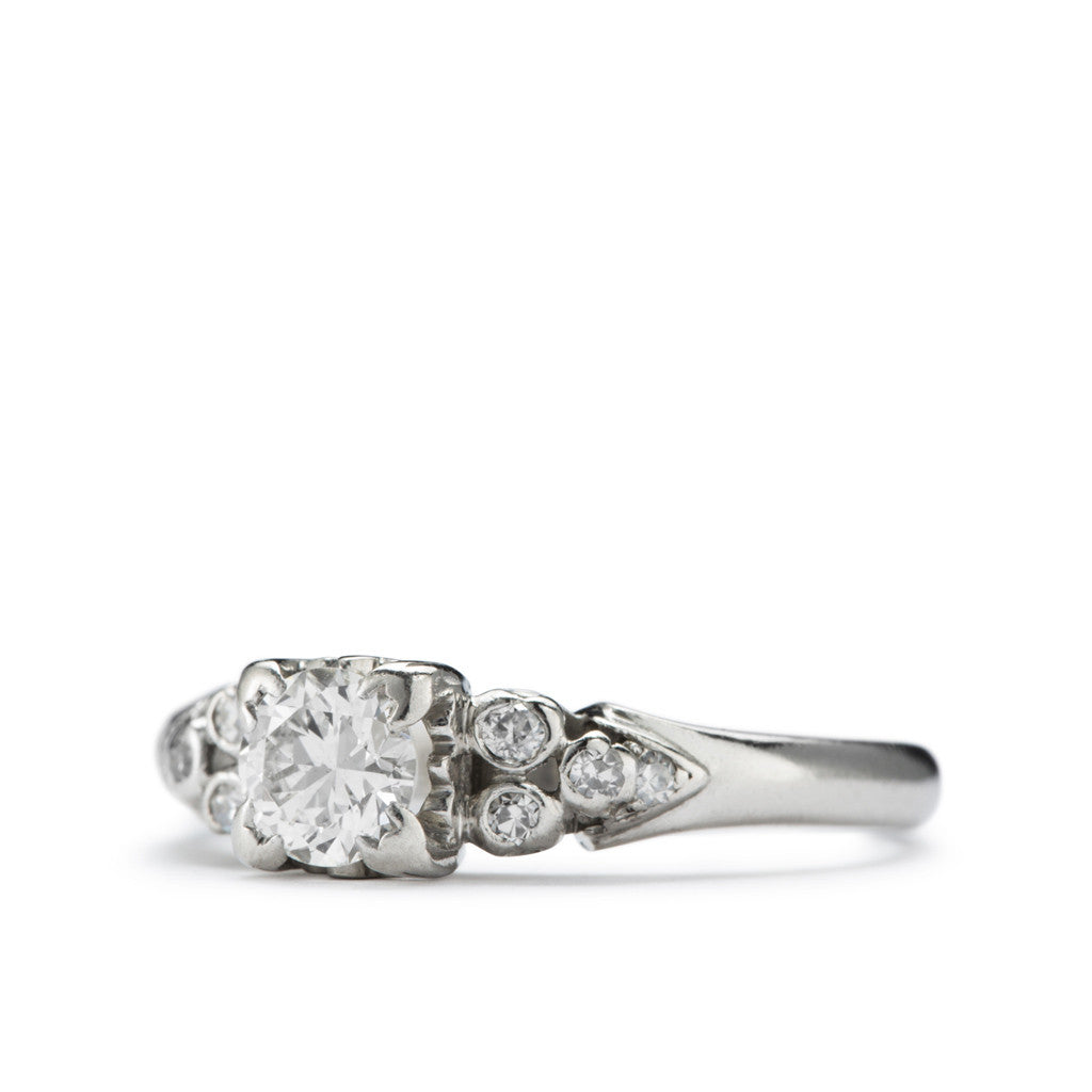 Antique Diamond Engagement Ring "Peony" 