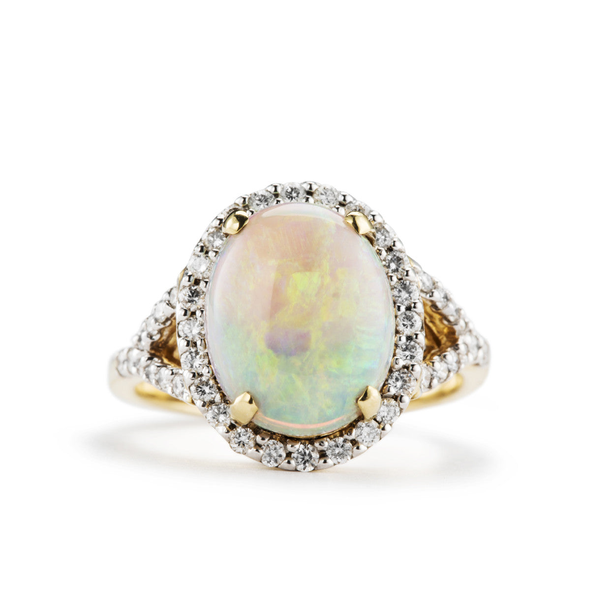 Solid Crystal Rings Crystal Opal Ring