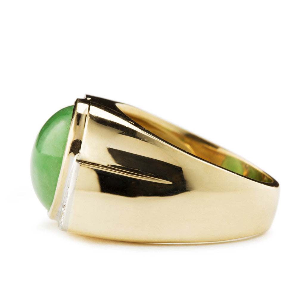 Men's Classic Jade Ring - Main Image