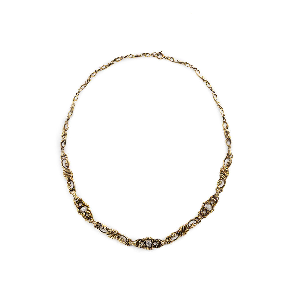 Antique Gold and Diamond Choker Necklace