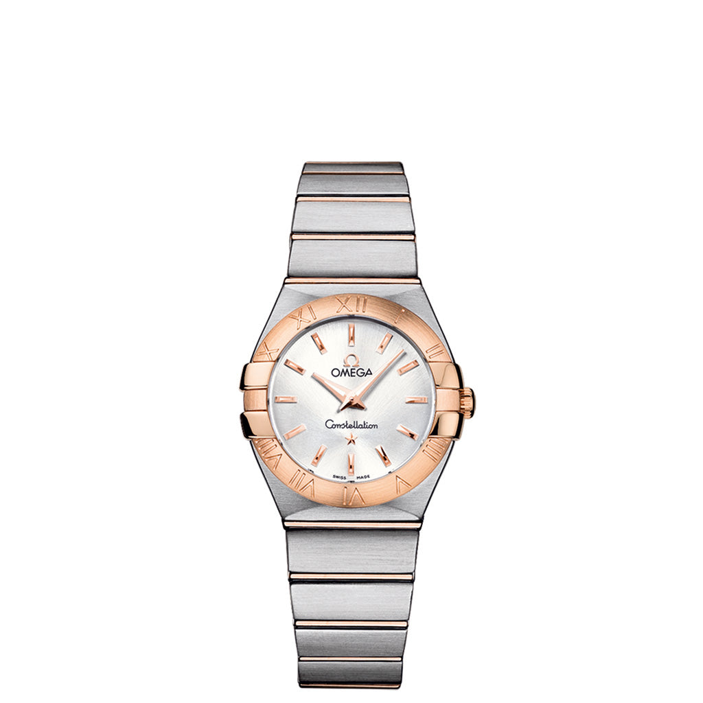 Omega Constellation stainless steel and 18k rose gold. 