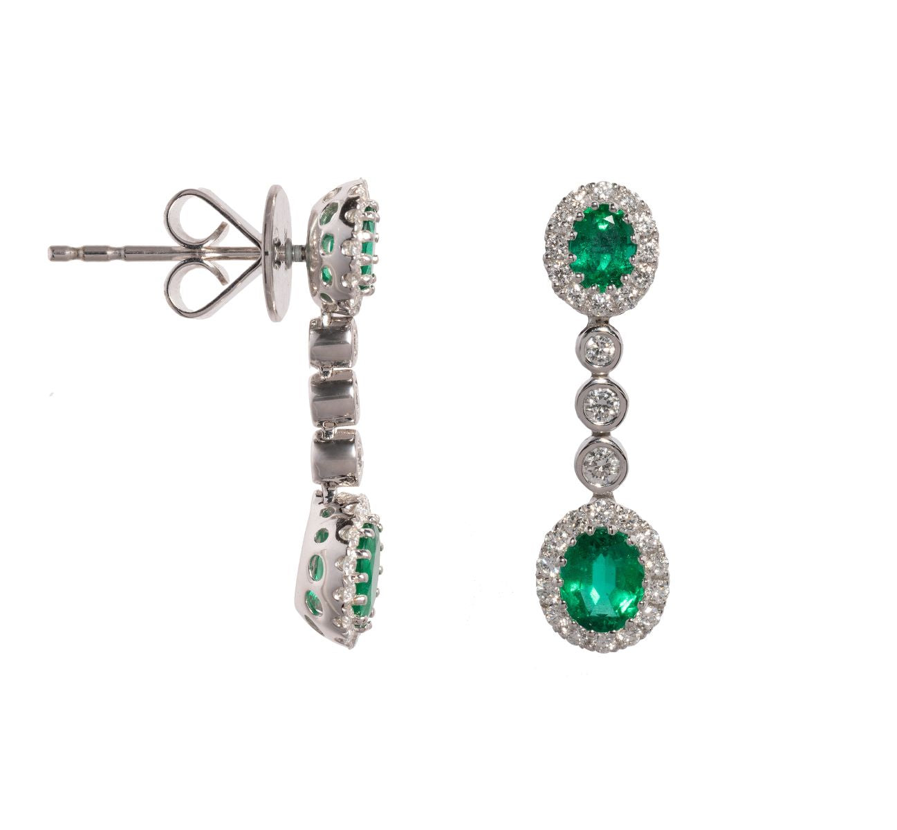 Double Trouble Emerald Earrings