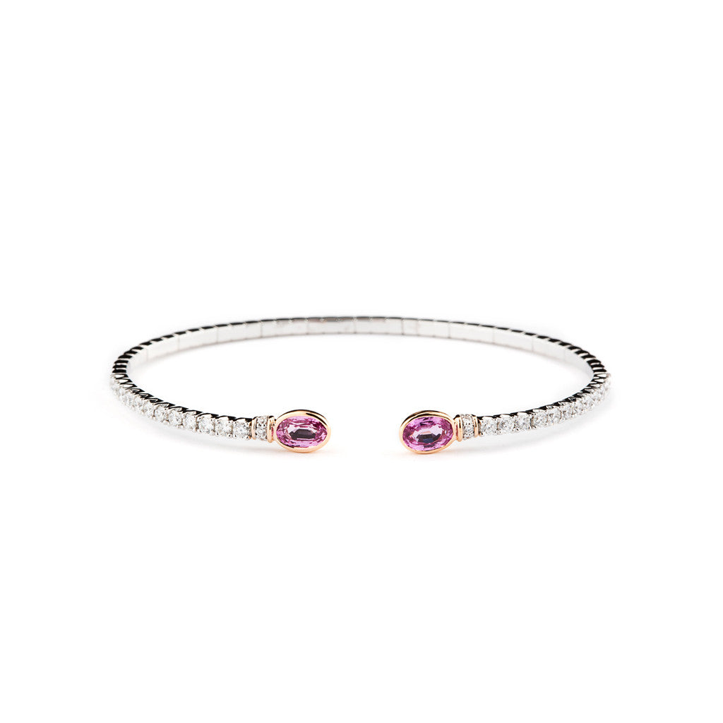 Diamond and Pink Sapphire Bracelet