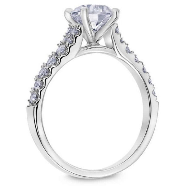 'Cecile' cathederal style semi mount by Scott Kay in white gold and diamond.