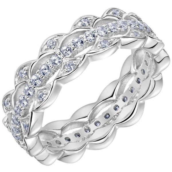 Heaven's Gate Triple Eternity Band in white gold and diamonds.
