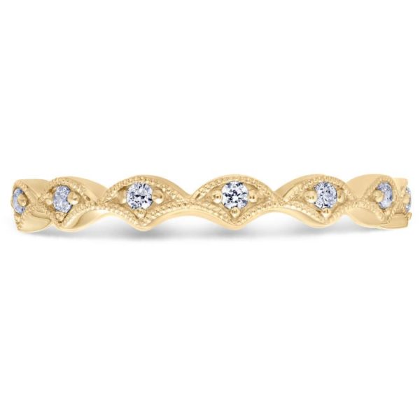 heaven's Gate Stacking band by Scott Kay in yellow gold with diamonds. 