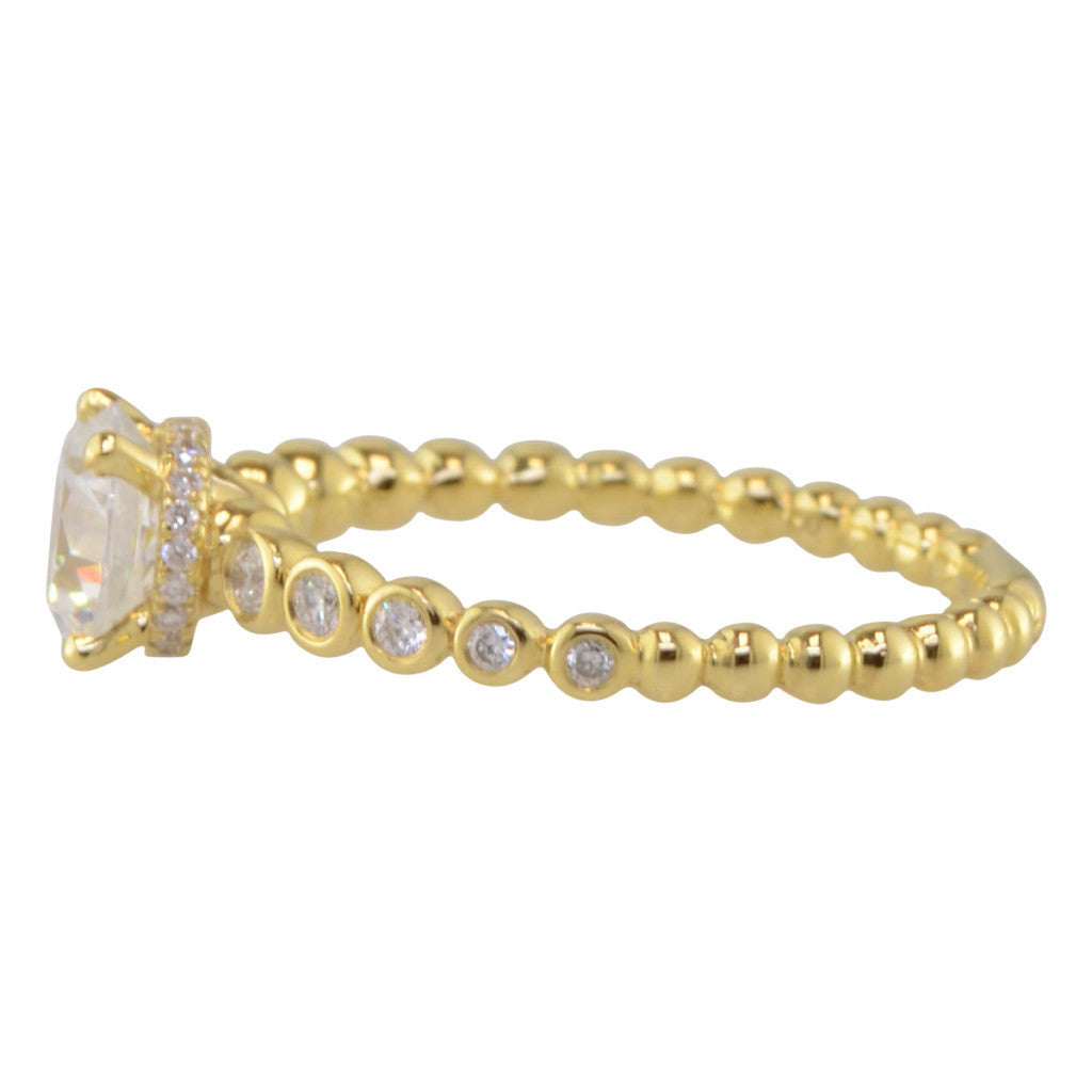 Yellow Gold and Diamond Engagement Ring "Cassandra"
