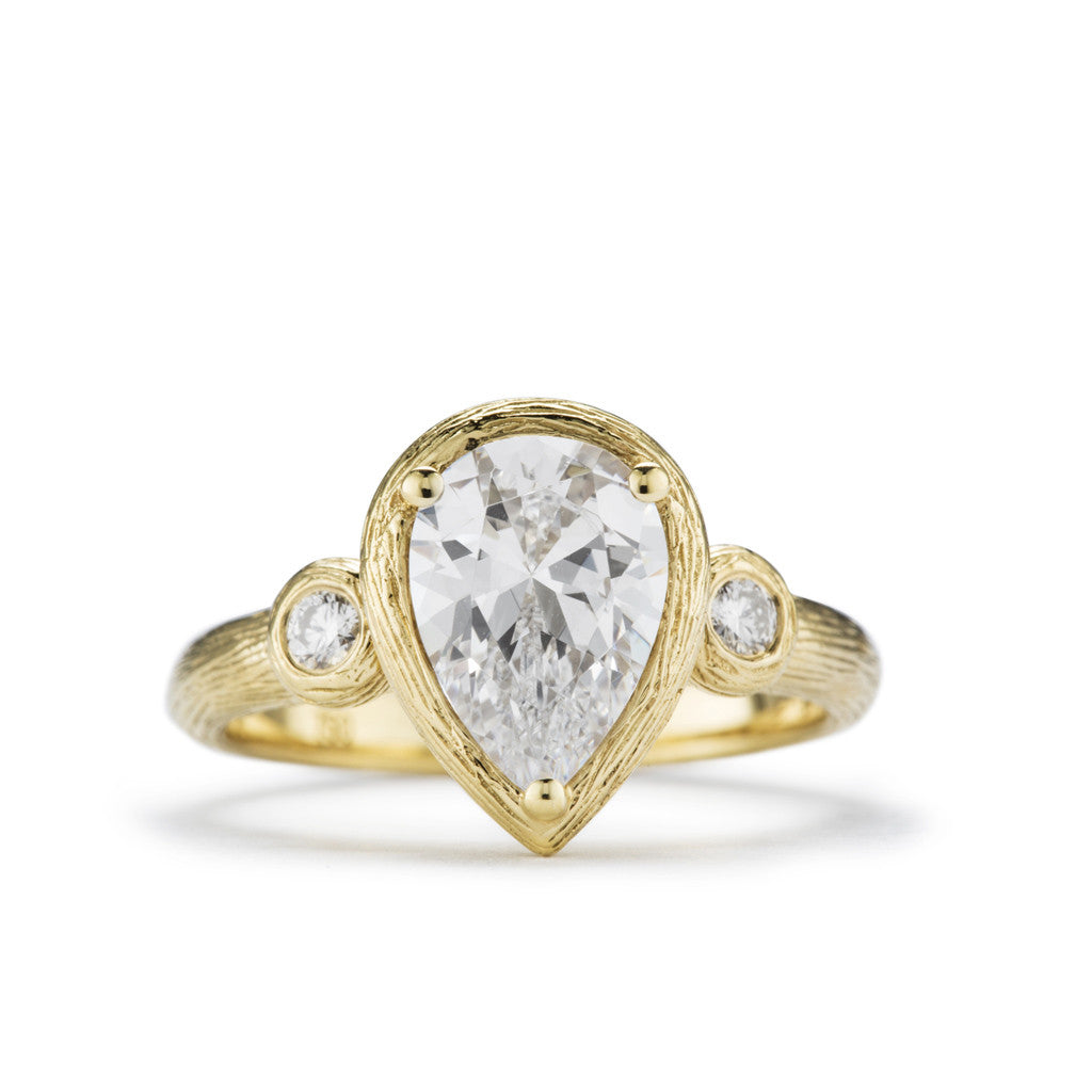 Artemis Pear Diamond Engagement Ring