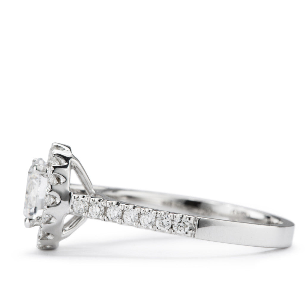 Classic Diamond Halo Engagement Ring "Bridiget"