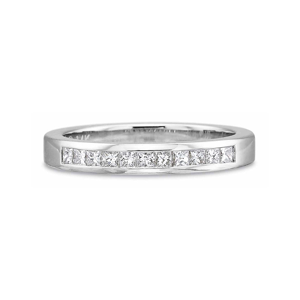 Princess Cut Diamond Channel Set Eternity Band - Smith and Bevill