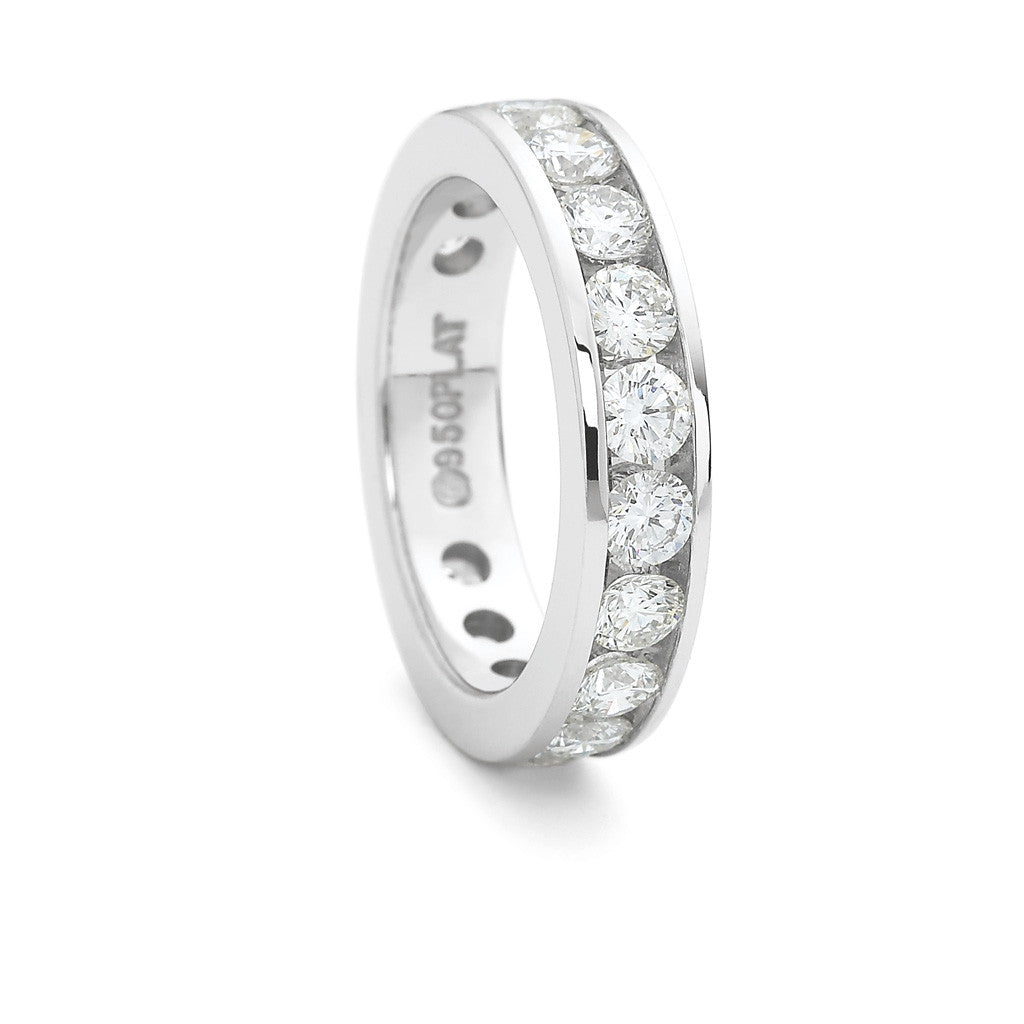 White gold and diamond eternity band 
