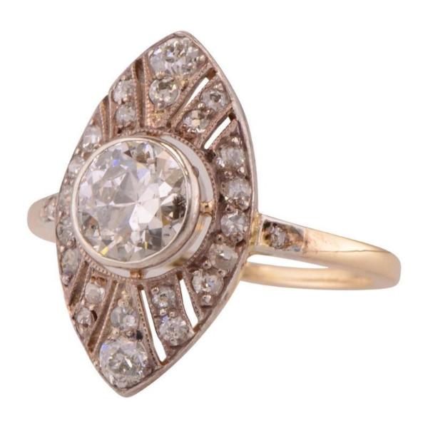 Antique Diamond Art Deco Ring 'Bianca'