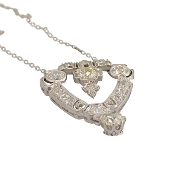 Art Deco Platinum and Diamond Pendant