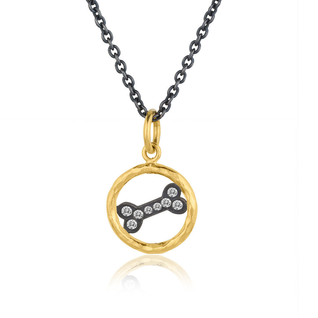 Pavé Dog Bone Necklace – Chloe + Lois