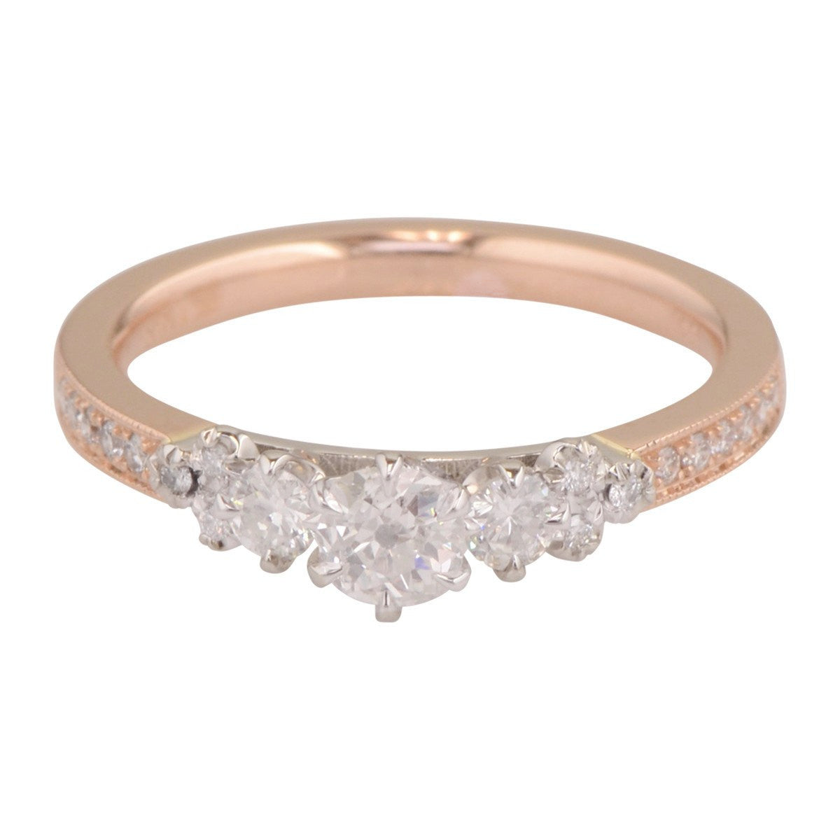 Rose Gold and Diamond Custom Engagement Ring 'Damask Rose' 