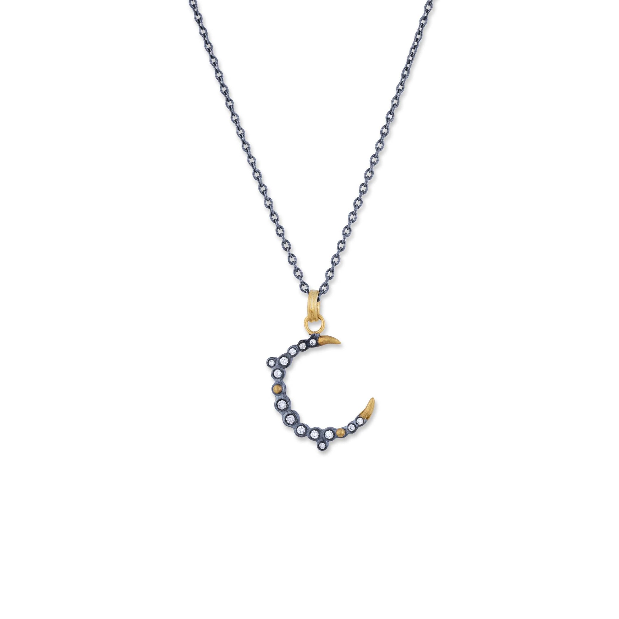 Lika Behar Celeste New Moon diamond necklace SS/24k