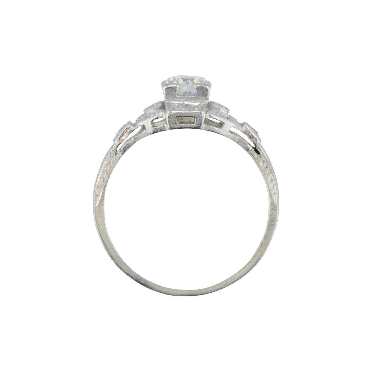 Pippa Platinum and Diamond Vintage Engagement Ring