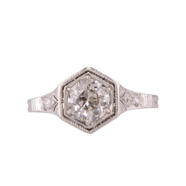 Hawthorne Edwardian Diamond Engagement ring in Paltinum