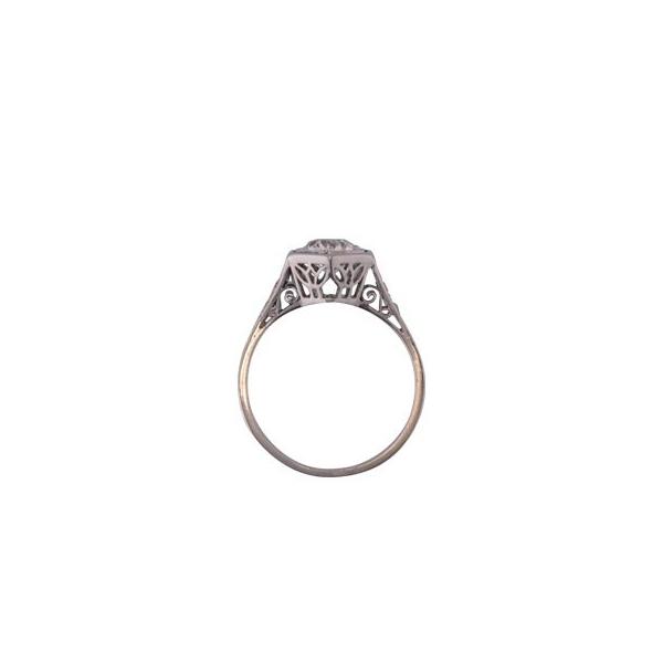 Antique platinum and diamond engagement ring 'Hawthorne'.