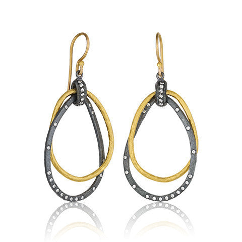 Kelly Two Tone Diamond Earrings by Lika Behar