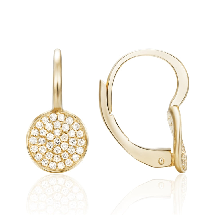 Luvente Pave Disc Earrings