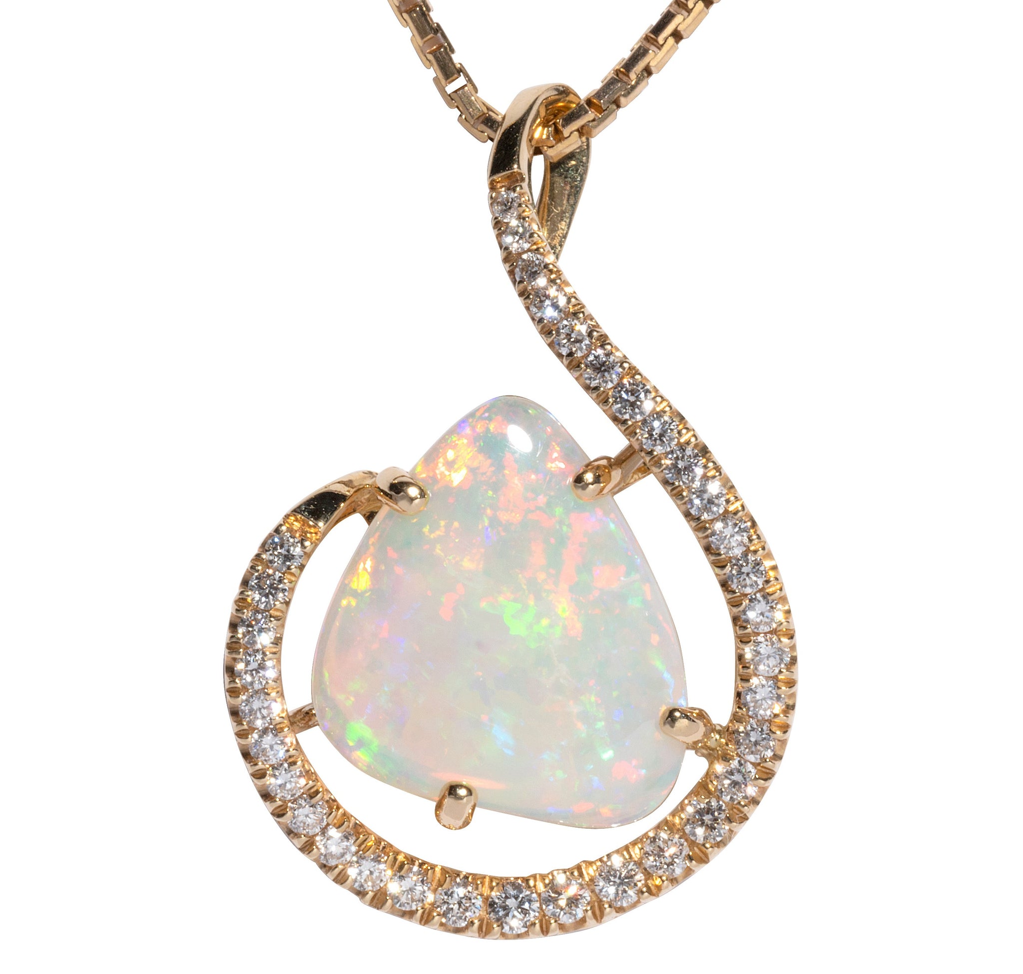 Celine Opal & Diamond Pendant