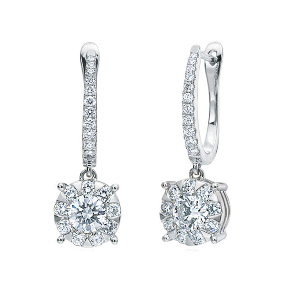 Diamond Dangle Earrings by Memoire