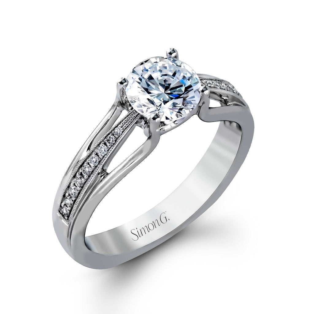 Diamond Engagement Ring with Split Shank by Simon G