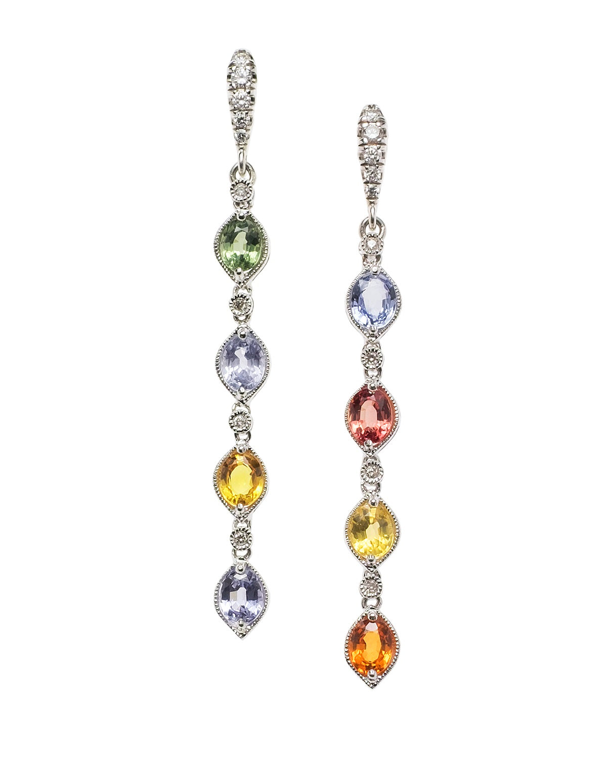 Multi color Sapphire Dangles
