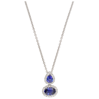 Spark Sapphire and Diamond Pendant Necklace