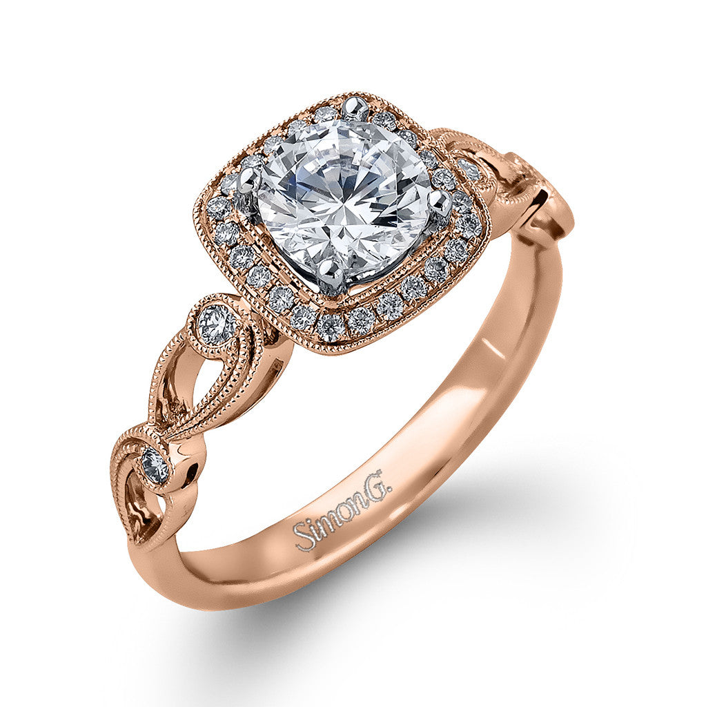 Rose gold Vintage Insppired Engagement Ring by Simon G