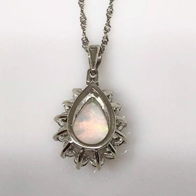 Vintage Opal Drop Necklace