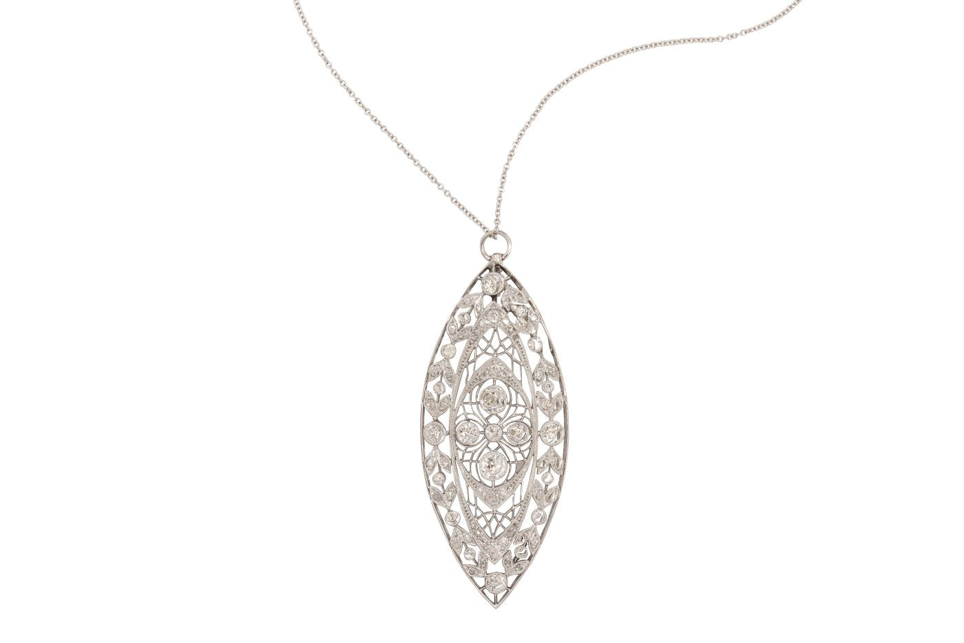 Antique Lace Diamond Necklace