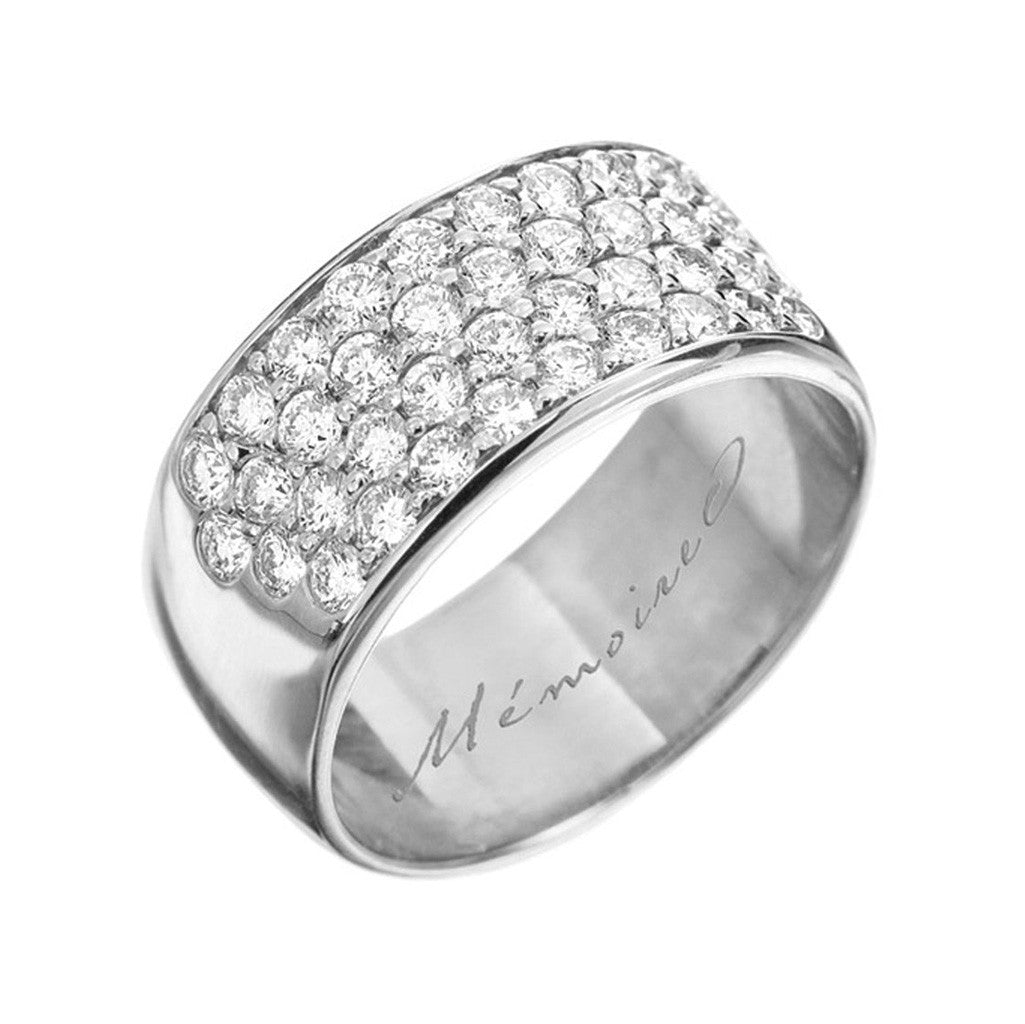 Wide pave' Diamond Band 